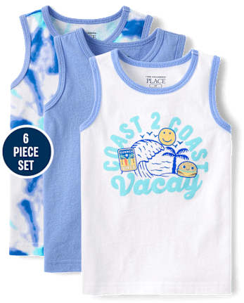 Baby And Toddler Boys Coastal 6-Piece Outfit Set