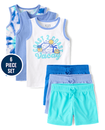 Baby And Toddler Boys Coastal 6-Piece Outfit Set