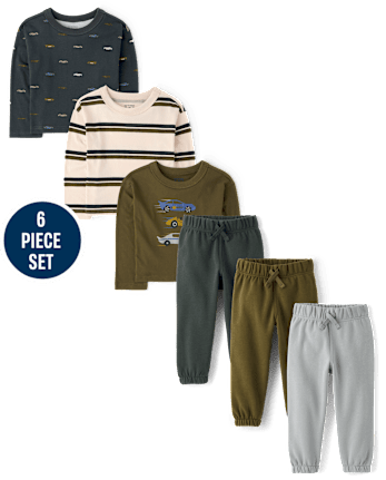 Toddler Boys Print 6-Piece Outfit Set - MULTI CLR