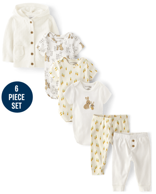 Unisex Baby Bunny 6-Piece Outfit Set - Homegrown by Gymboree