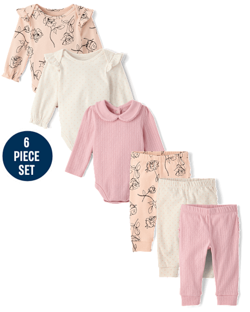Baby Girls Rose 6-Piece Outfit Set - Homegrown by Gymboree - lbl_product_image_view_1