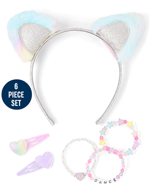 Ensemble de 6 pièces pour cheveux de chat pour filles