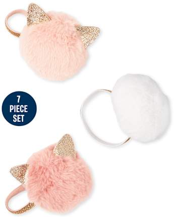 Girls Cat 7-Piece Hair Set