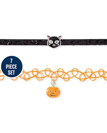Juego de joyería de 7 piezas de Halloween para niñas