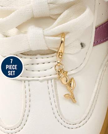 Girls Butterfly Shoelace Charm 7-Piece Set