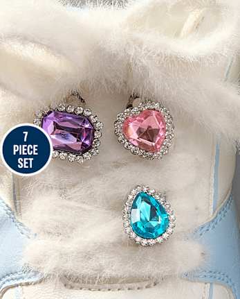 Girls Jeweled Shoe Charm 7-Piece Set