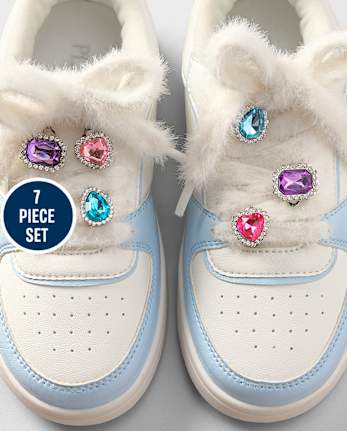 Girls Jeweled Shoe Charm 7-Piece Set