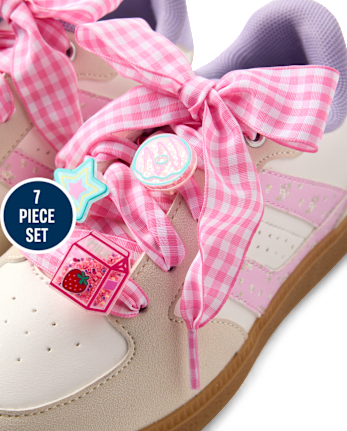 Girls Shoelace & Star Shoe Charm 7-Piece Set