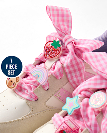 Girls Shoelace & Star Shoe Charm 7-Piece Set