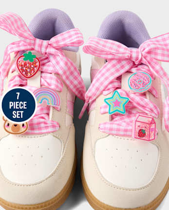 Girls Shoelace & Star Shoe Charm 7-Piece Set
