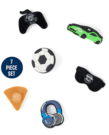 Ensemble de 7 lacets et breloques pour chaussures de gamer pour garçons - MULTI CLR