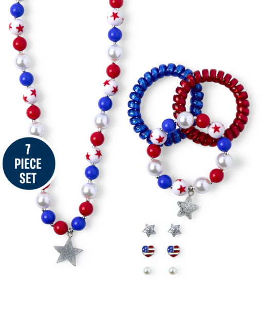 Girls Americana 7-Piece Jewelry Set