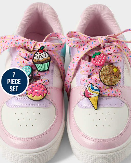 Girls Candy Shoelace & Shoe Charm 7-Piece Set