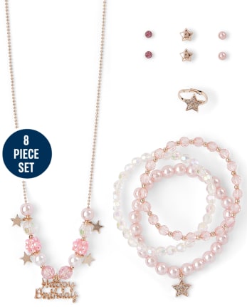 Girls Birthday 8-Piece Jewelry Set