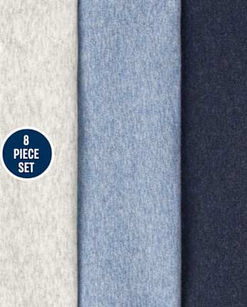 Conjunto de 8 piezas a rayas para bebé niño