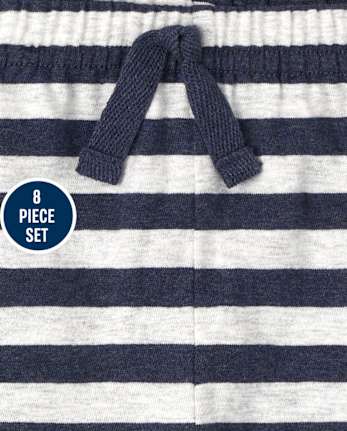 Conjunto de 8 piezas a rayas para bebé niño