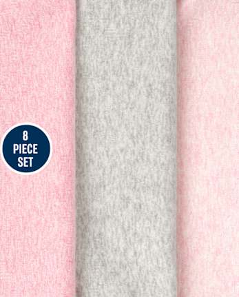 Baby Girls Heathered 8-Piece Set