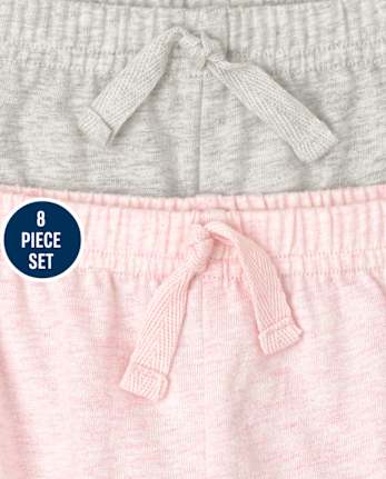 Baby Girls Heathered 8-Piece Set