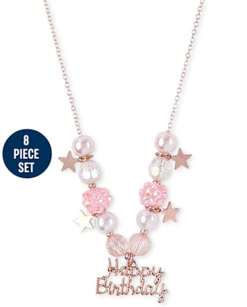 Juego de joyería de 8 piezas para cumpleaños de niñas