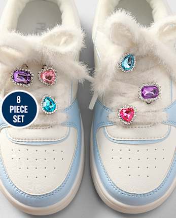 Girls Jeweled Shoe Charm 8-Pack