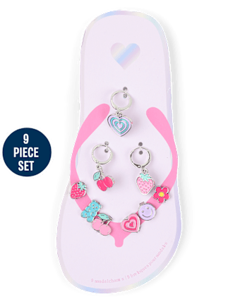 Girls Fruit Sandal Charm 9-Pack