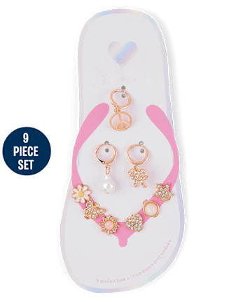 Girls Butterfly Sandal Charm 9-Pack