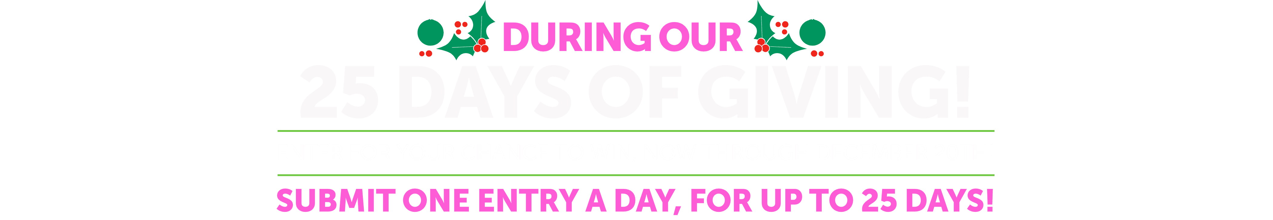 25 DAYS OF GIVING