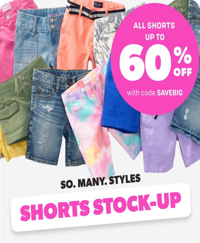 Shorts up to 60% Off