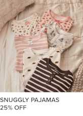 A collection of cozy, patterned pajamas in various colors and designs, including stripes and polka dots, laid out on a soft, beige background.