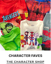 The image displays various Marvel superhero-themed t-shirts, including the Hulk, Iron Man, and Spider-Man, along with a logo for "The Avengers" and "The Spider-Man Amazing Friends" characters.