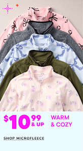 A collection of cozy and warm microfleece hoodies in various pastel colors and patterns, displayed against a plain background.