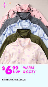 The image displays a collection of warm and cozy microfleece clothing items, including hoodies and pullovers in various pastel and earthy tones, arranged on a plain background.