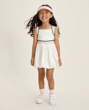 Girls Quick Dry Striped Active Bubble Dress - Club House