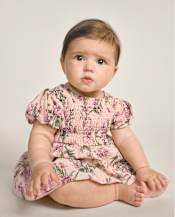 Baby Girls Floral Smocked Bubble Dress - Countryside Manor