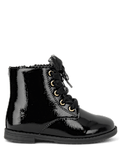Girls Scalloped Lace Up Boots - Little Essentials