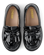Girls Bow Loafers - The Leopard Edit