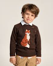 Boys Intarsia Fox Sweater - The Harvest Edit