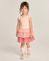Jupe tutu plissée à volants en tulle pour fille - Le Petite Ballet