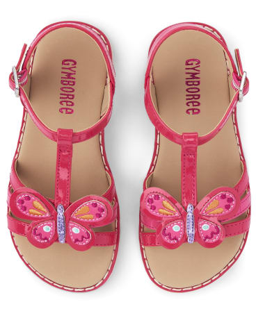 NWT Gymboree Girls Sandals Pink Butterfly 4,5,6,7,8,9,10,12,13,1,2,3,4 