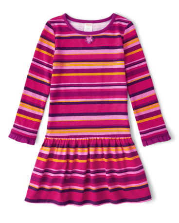 Gymboree Mix N Match Girls knit Purple Pink Grey Stripe dress NWT S 5 6 