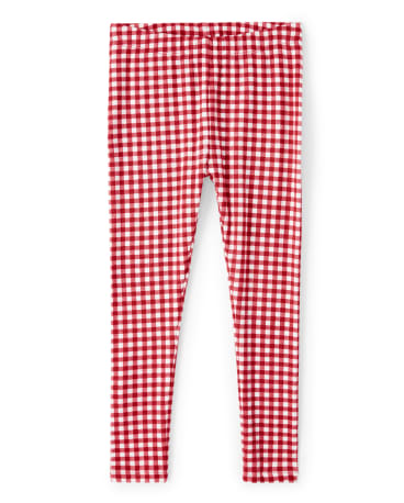 Girls Gingham Leggings - Farming Friends