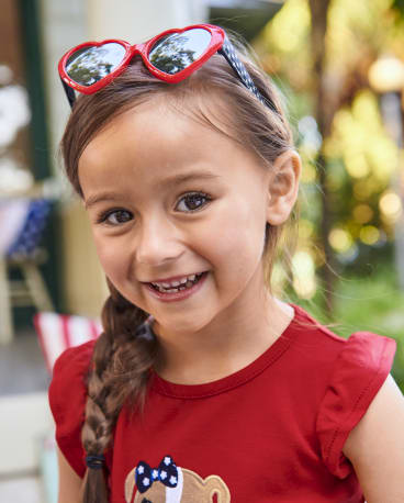 Gafas de sol con forma de corazón para niñas - American Cutie