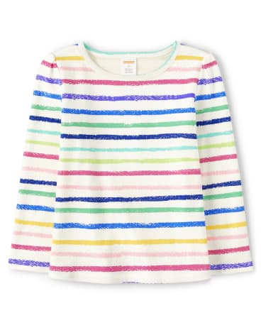 Girls Rainbow Striped Top - Future Artist