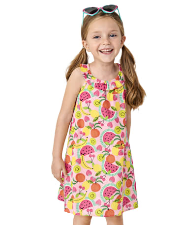 Girls Fruit Ruffle Cover-Up - Splish-Splash