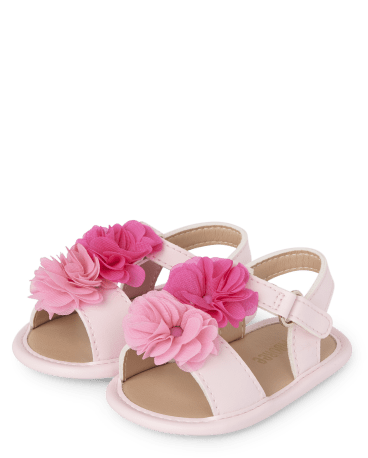 Baby Girls Flower Sandals - Time for Tea