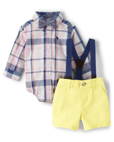 Conjunto de body con botones y pantalones cortos chinos a juego para bebés niños - Celebraciones de primavera