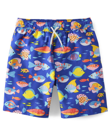 Boys Fish Swim Trunks - Splish-Splash
