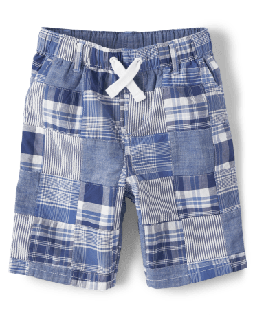 Boys Madras Pull On Shorts - Sandy Shores
