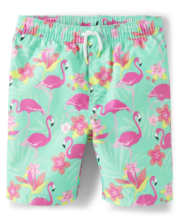 Boys Flamingo Swim Trunks - Splish-Splash