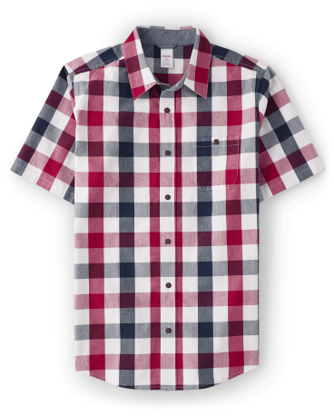 Mens Matching Family Plaid Button Up Shirt - American Cutie